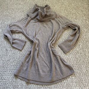 LOFT Soft Taupe Cowl Neck Sweater